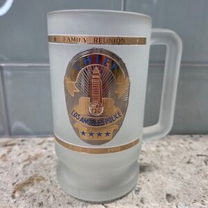 Vintage Los Angeles Police Chief Family Reunion 1992 Frosted Beer‎ Mug